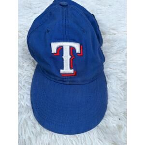 Texas Rangers Hat Cap Strap Back Mens One Size Blue MLB Baseball